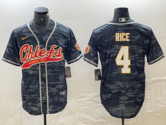 Adult Kansas City Chiefs Rashee Rice NO.4 Football Jerseys