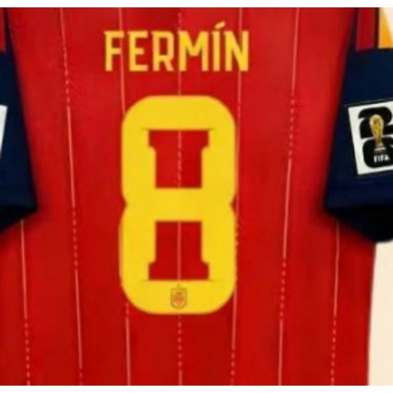 Spain Red & Gold world cup Soccer Jersey | National Team Fan Match Shirt