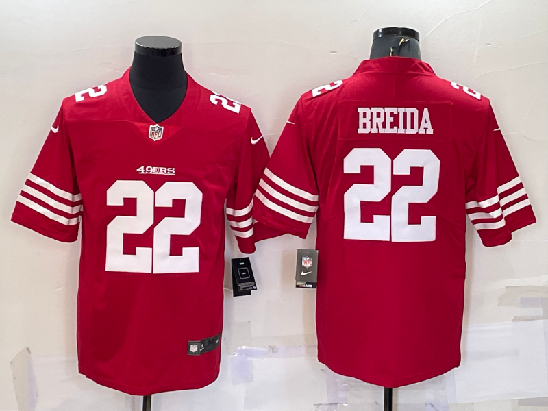 Adult San Francisco 49ers Matt Breida NO.22 Football Jerseys
