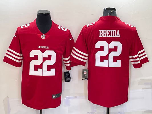 Adult San Francisco 49ers Matt Breida NO.22 Football Jerseys