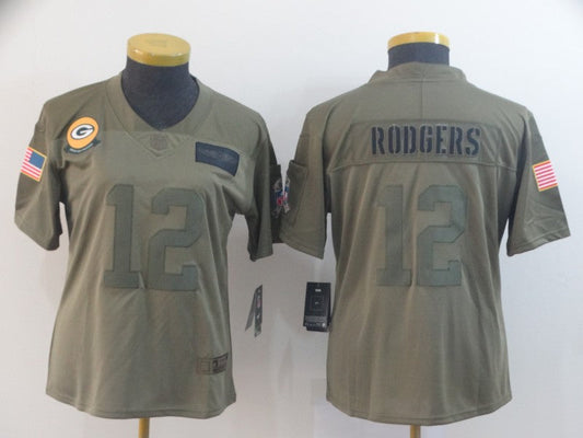 Women's Green Bay Packers Aaron Rodgers NO.12 Football Jerseys