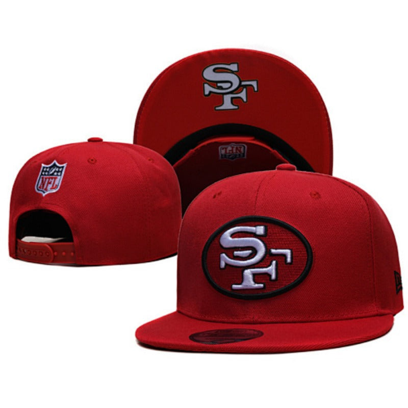 San Francisco 49 Retro Stitched Snapback Hat - Vintage SF Red Gold Adjustable Football Cap Collection