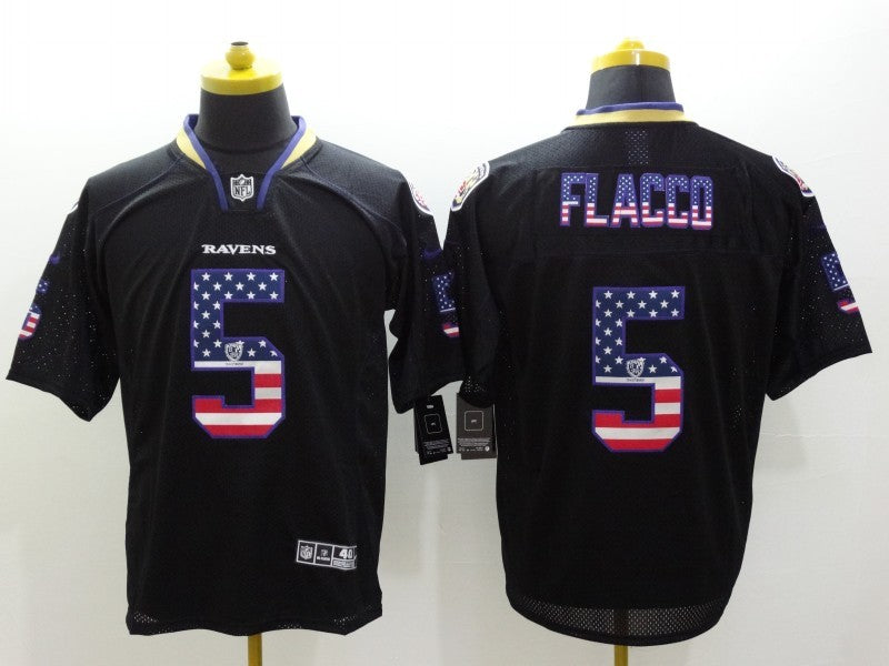 Adult  Baltimore Ravens Joe Flacco NO.5 Football Jerseys