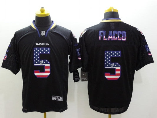 Adult  Baltimore Ravens Joe Flacco NO.5 Football Jerseys