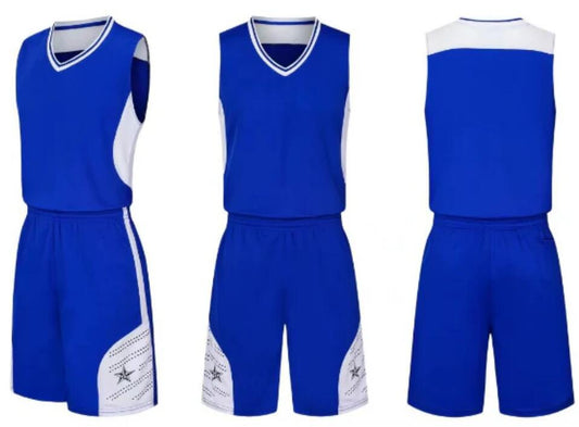 men/women/kids Blank Bright blue custom uniform top