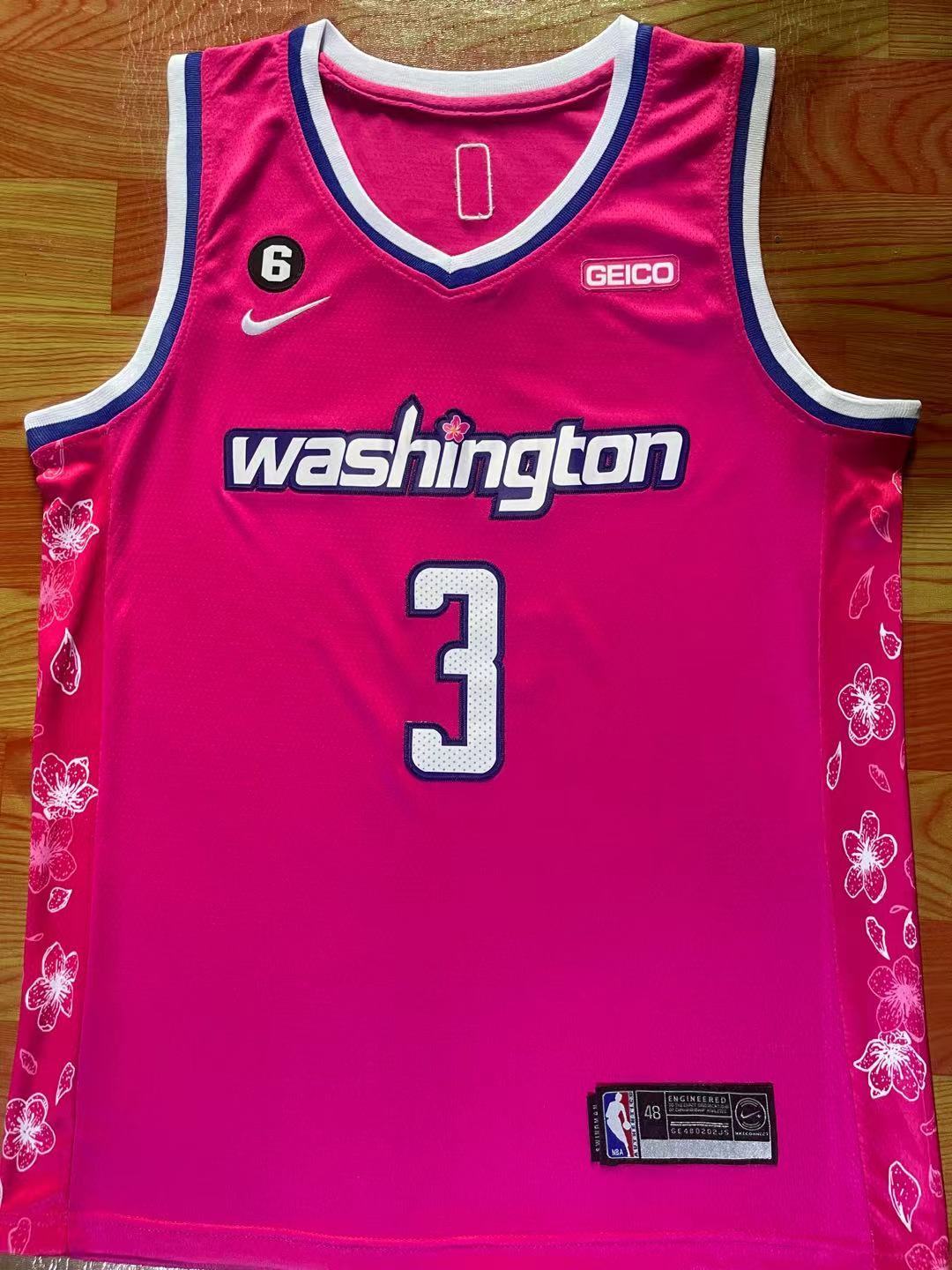 Bradley Beal Washington Wizards  #3 Jersey pink S-2XL