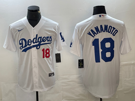 Men/Women/Youth Los Angeles Dodgers Yoshinobu Yamamoto #18 baseball Jerseys