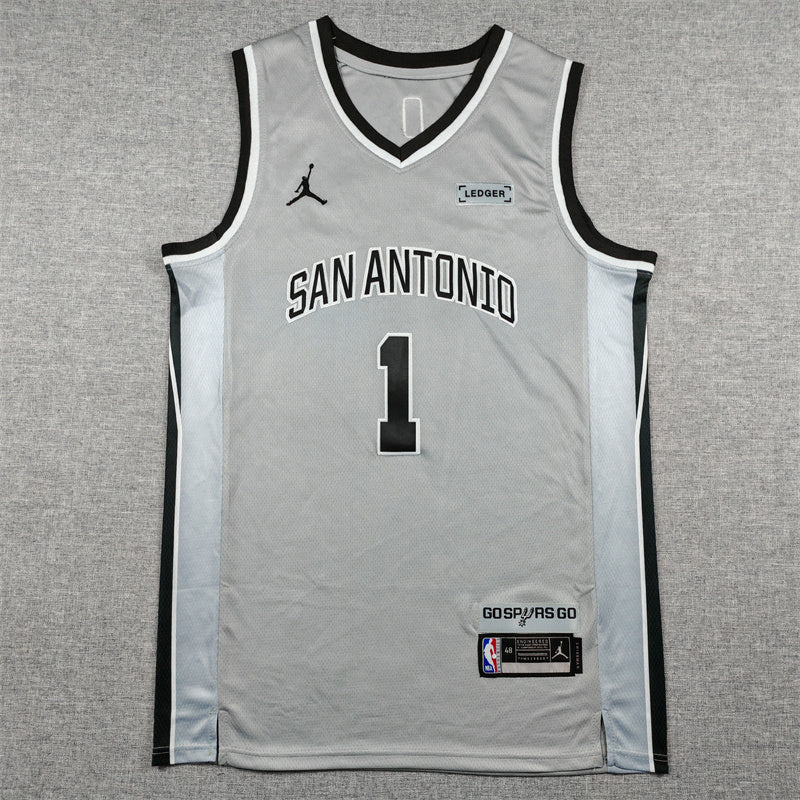 San Antonio Spurs Victor Wembanyama swingman basketball jerseys S-2XL