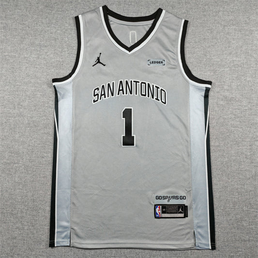 San Antonio Spurs Victor Wembanyama swingman basketball jerseys S-2XL