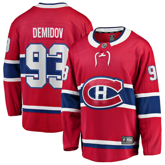 Men's Montreal Canadiens Ivan Demidov #93 Fanatics Red Home Breakaway Jersey
