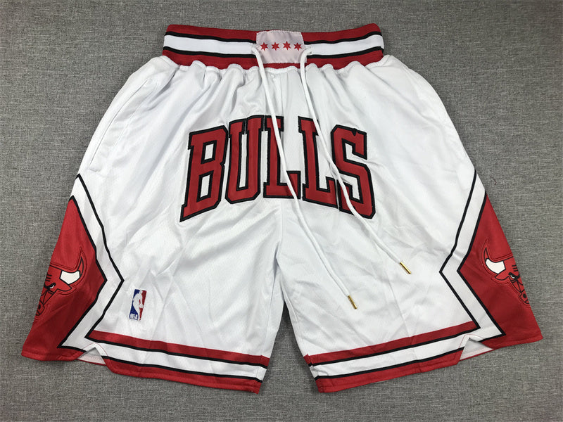 white Chicago bulls Basketball Shorts mens size s-2xl
