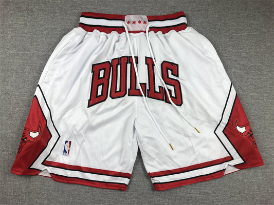 white Chicago bulls Basketball Shorts mens size s-2xl