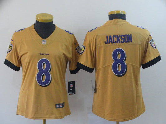 Women's Baltimore Ravens Lamar Jackson NO.8 Football Jerseys