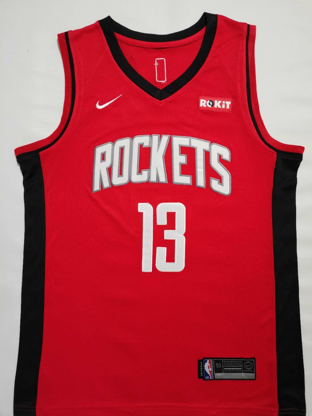 Houston Rockets #13 James Harden RED jersey S-2XL