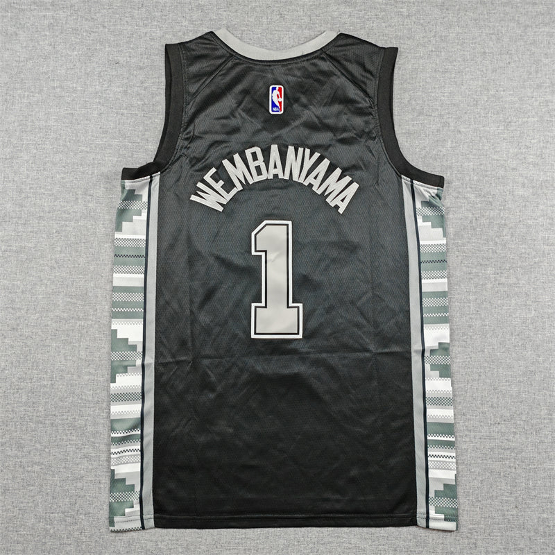 San Antonio Spurs Victor Wembanyama swingman basketball jerseys S-2XL