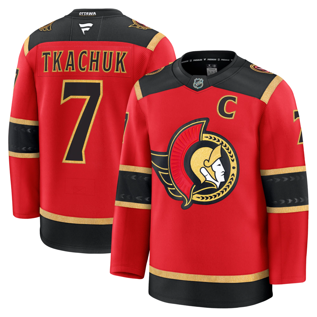 Men's Ottawa Senators Brady Tkachuk #7 Fanatics Red Alternate Premium Jersey