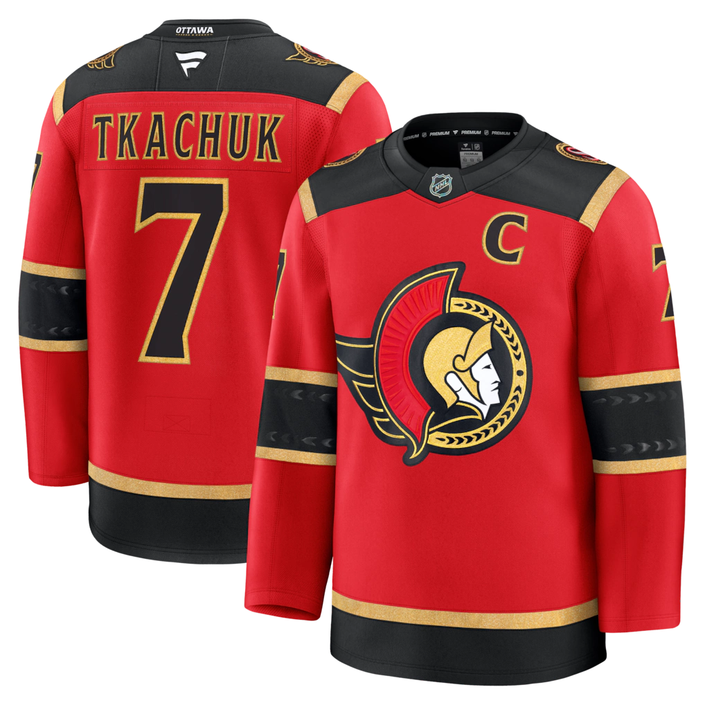 Men's Ottawa Senators Brady Tkachuk #7 Fanatics Red Alternate Premium Jersey