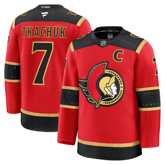 Men's Ottawa Senators Brady Tkachuk #7 Fanatics Red Alternate Premium Jersey