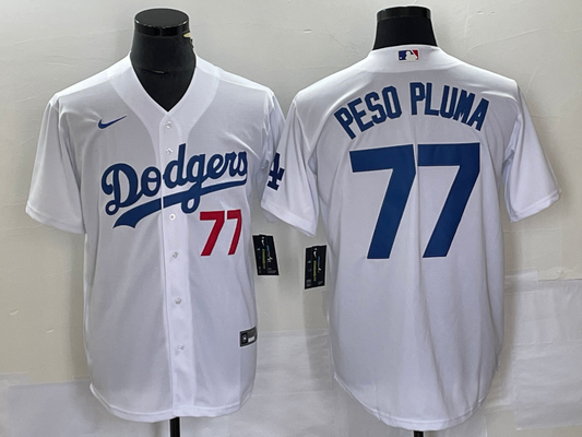 Men/Women/Youth Los Angeles Dodgers Peso Pluma #77 baseball Jerseys