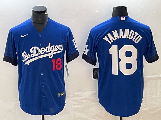 Men/Women/Youth Los Angeles Dodgers Yoshinobu Yamamoto #18 baseball Jerseys