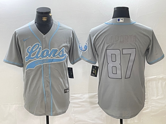 men/women/kids Detroit Lions  Sam LaPorta NO.87 baseball Jerseys