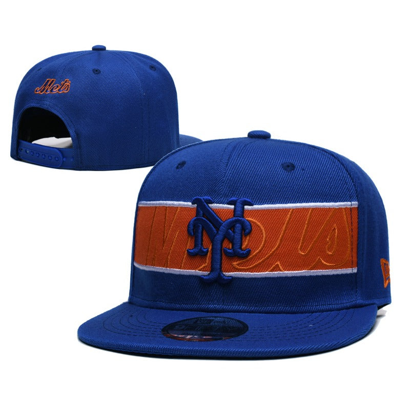 NYC City Baseball NY Symbol Flat Brim Snapback Caps, Unisex Adjustable Game Day Headwear Blue Black Orange Multi Color Styles