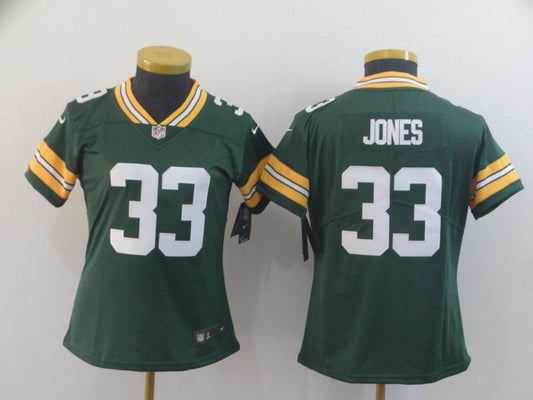 Women's Green Bay Packers Aaron Jones NO.33 Football Jerseys