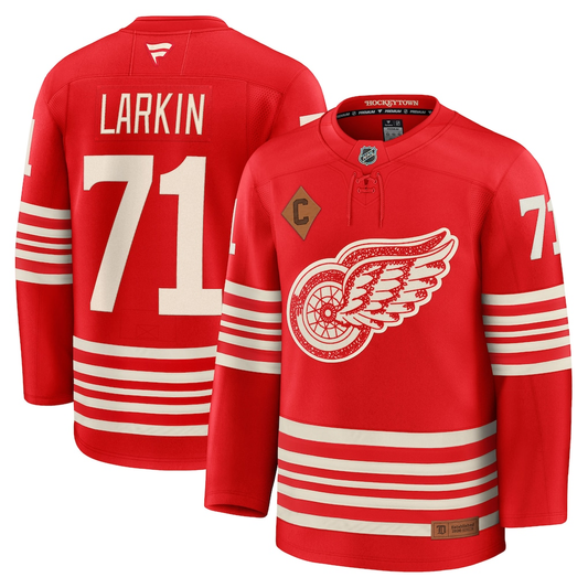 Men's Detroit Red Wings Dylan Larkin #71 Fanatics Red Centennial Breakaway Player Jersey