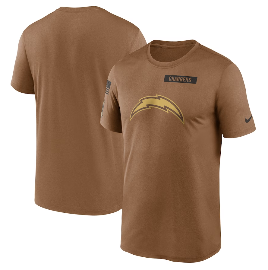 men/women/kids Los Angeles Chargers 2023 Salute To Service Sideline T-Shirts