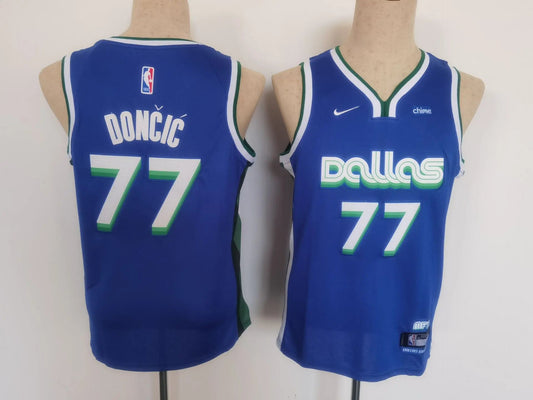 Kids Dallas Mavericks Don?i? NO.77 Basketball Jersey