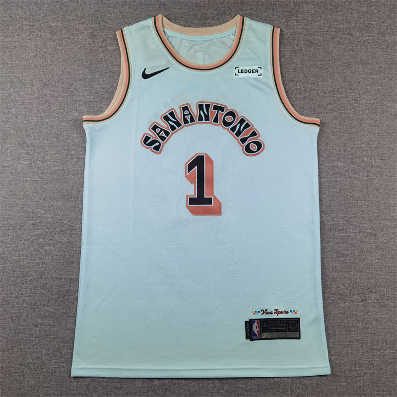 San Antonio Spurs Victor Wembanyama swingman basketball jerseys S-2XL