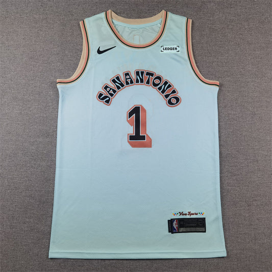San Antonio Spurs Victor Wembanyama swingman basketball jerseys S-2XL