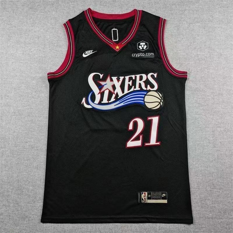 2026 Philadelphia 76ers Joel Embiid #21 Basketball Jersey black