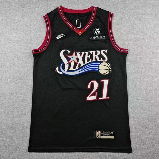 2026 Philadelphia 76ers Joel Embiid #21 Basketball Jersey black