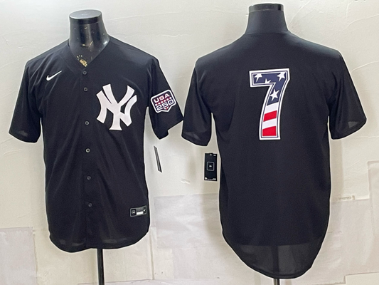 Men/Women/Youth New York Yankees Mickey Mantle USA flag NO.7 baseball Jerseys