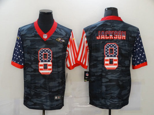 Adult Baltimore Ravens Lamar Jackson NO.8 Football Jerseys