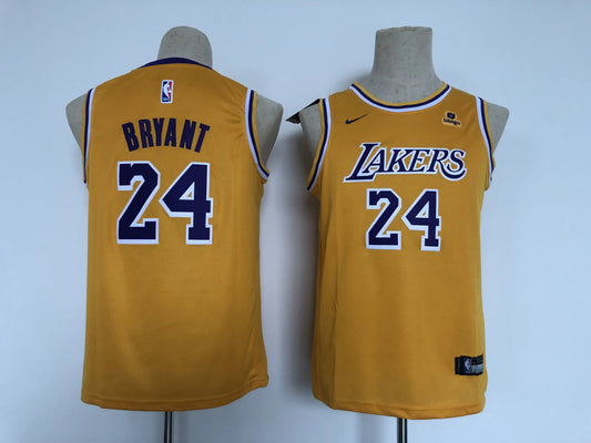 Kids Los Angeles Lakers Bryant NO.24 Basketball Jersey