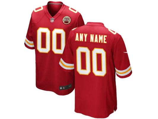 Adult Kansas City Chiefs number and name custom Football Jerseys
