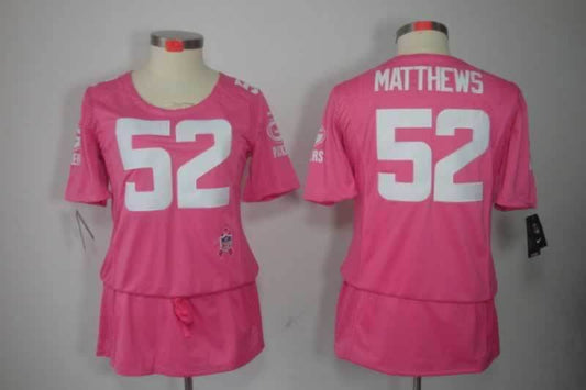Women's Green Bay Packers Clay Matthews NO.52 Football Jerseys
