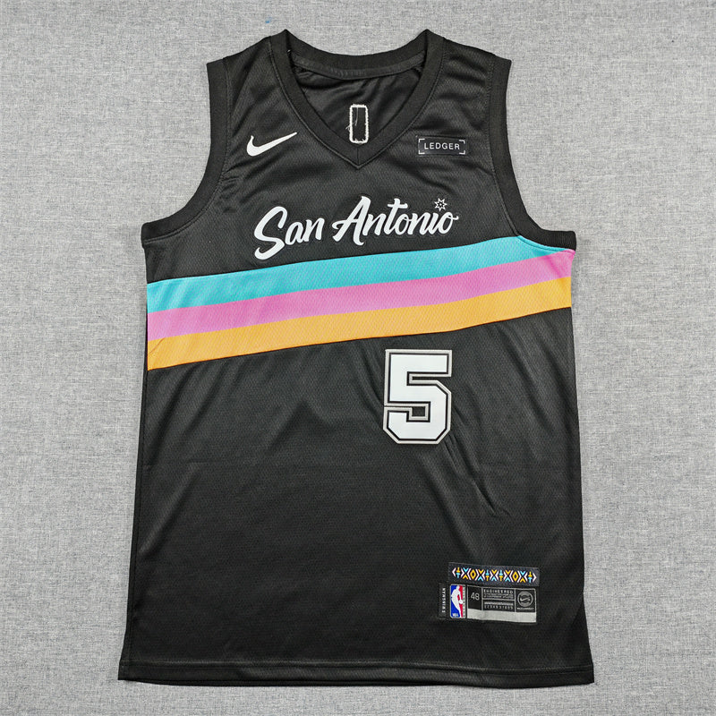 San Antonio Spurs Stephon Castle swingman basketball jerseys S-2XL new version