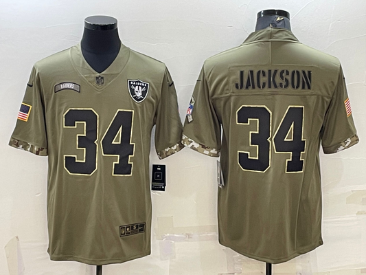 Adult ‎Oakland Raiders Bo Jackson NO.34 Football Jerseys