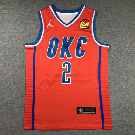 Oklahoma City Thunder Shai Gilgeous-Alexander NO.2 Basketball Jersey