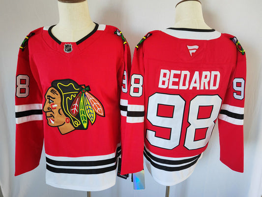 Men's Chicago Blackhawks Connor Bedard #98 Fanatics Red Player Jersey