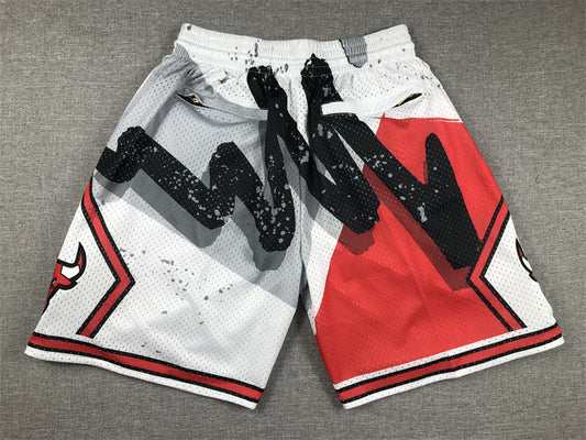 white Chicago bulls Basketball Shorts mens size s-2xl