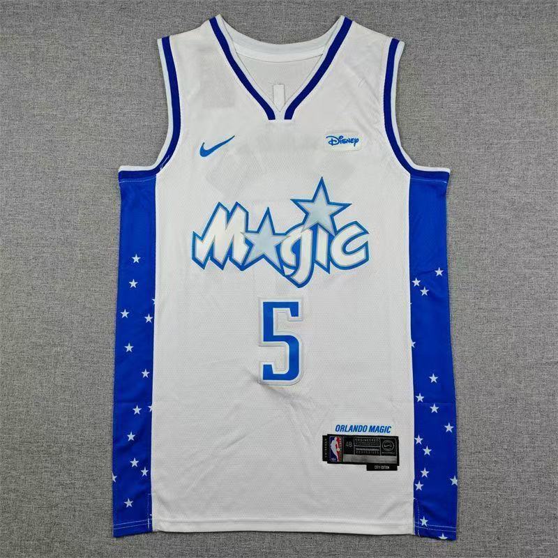Orlando Magic Paolo Banchero NO.5 Basketball Jersey white