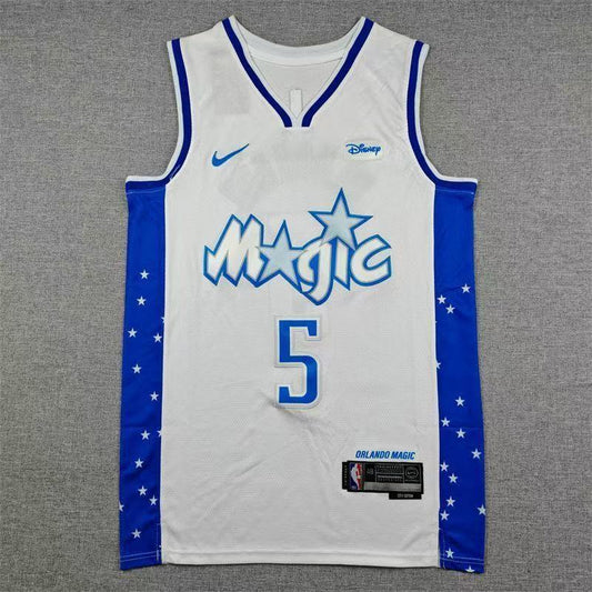 Orlando Magic Paolo Banchero NO.5 Basketball Jersey white