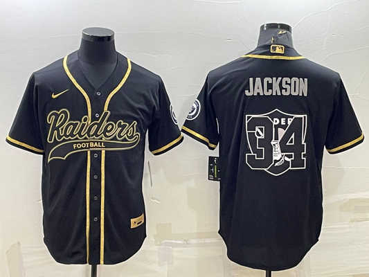 Adult ‎Oakland Raiders Bo Jackson NO.34 Football Jerseys