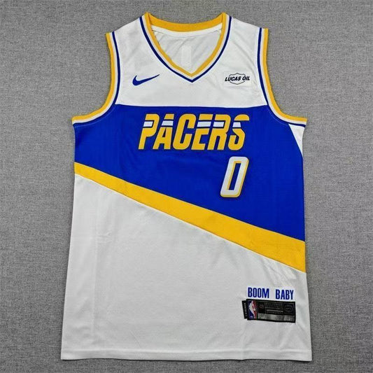 2026 Indiana Pacers Tyrese Haliburton NO.0 Basketball Jersey white