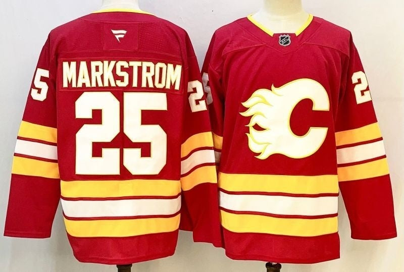 Men's Calgary Flames Jacob Markstom #25 Fanatics Red Home Breakaway Player Jersey