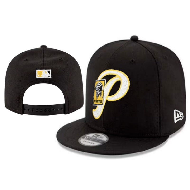 PITTSBURGH P Logo Flat Brim Adjustable Sports Fan Baseball Snapback Hats Unisex